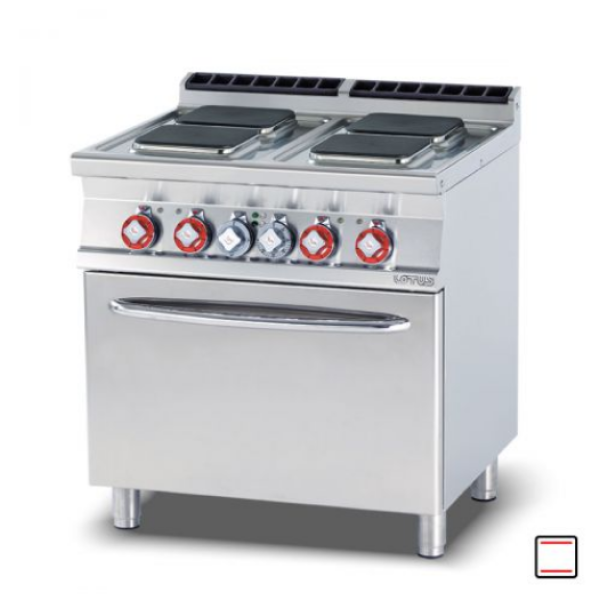  Κουζίνα ηλεκτρική 4 εστιών με φούρνο ηλεκτρικό στατικό  CFQ4-78ET 